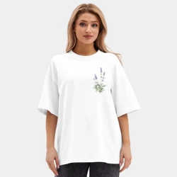 Женская футболка Oversize хлопок premium Lavanda - фото 2