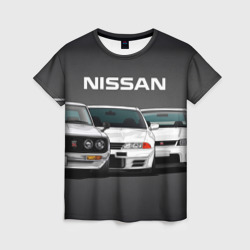 Женская футболка 3D Nissan Ниссан