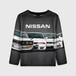 Детский лонгслив 3D Nissan Ниссан