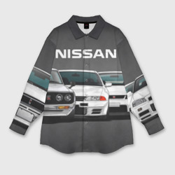 Мужская рубашка oversize 3D Nissan Ниссан