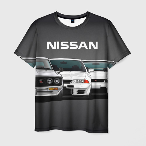 Мужская футболка 3D Nissan Ниссан, цвет 3D печать