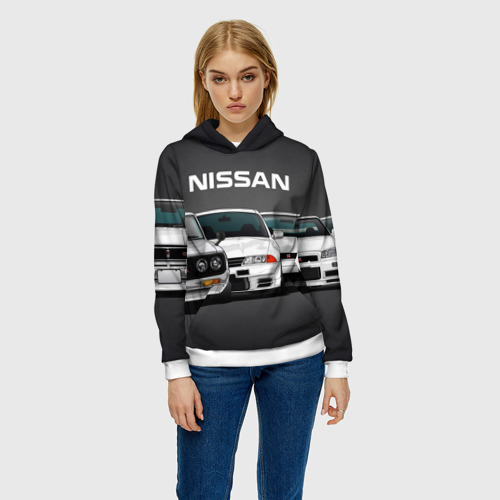 Женская толстовка 3D Nissan Ниссан, цвет 3D печать - фото 3