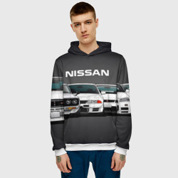 Мужская толстовка 3D Nissan Ниссан - фото 2