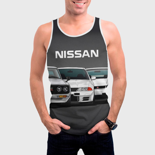 Мужская майка 3D Nissan Ниссан, цвет 3D печать - фото 3