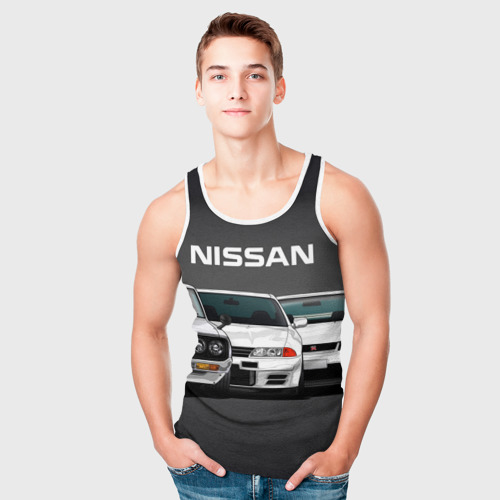 Мужская майка 3D Nissan Ниссан, цвет 3D печать - фото 5