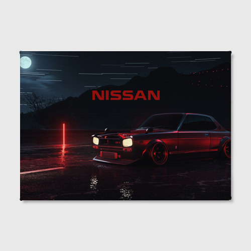 Холст прямоугольный Nissan Ниссан, цвет 3D печать - фото 2
