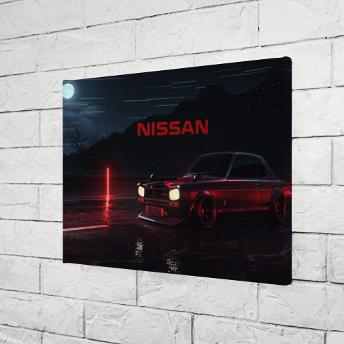 Холст прямоугольный Nissan Ниссан, цвет 3D печать - фото 3