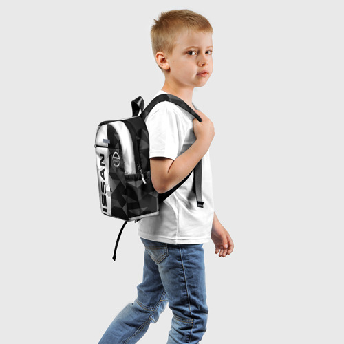 Детский рюкзак 3D с принтом NISSAN | НИССАН, вид сзади #1