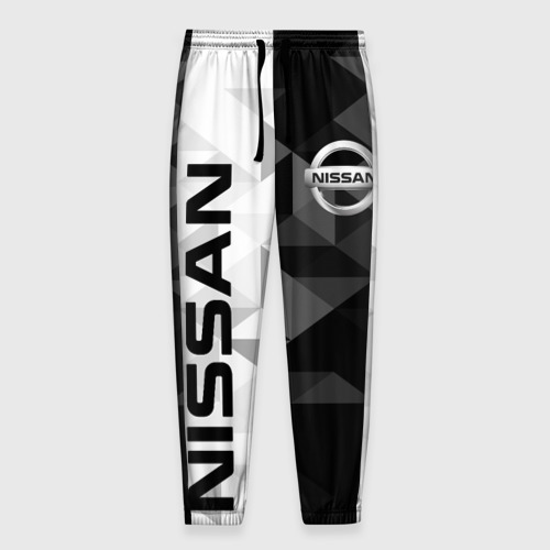 Мужские брюки 3D с принтом NISSAN | НИССАН, вид спереди #2