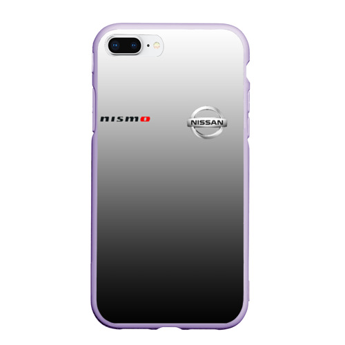 Чехол для iPhone 7Plus/8 Plus матовый Nissan Nismo Ниссан Нисмо, цвет светло-сиреневый