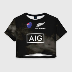 Женская футболка Crop-top 3D All blacks