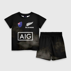 Детский костюм с шортами 3D All blacks