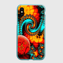Чехол для iPhone XS Max матовый Столкновение планет