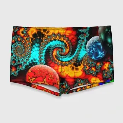 Мужские купальные плавки 3D Столкновение планет