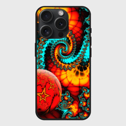 Чехол силиконовый для Apple iPhone 15 Pro матовый Столкновение планет