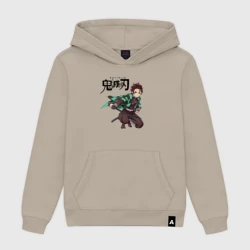 Женская толстовка хлопок Танджиро Камадо Клинок рассекающий демонов