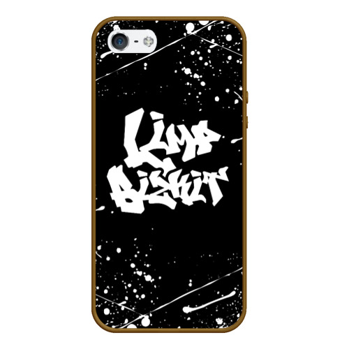 Чехол для iPhone 5/5S матовый Limp Bizkit Лимп Бизкит, цвет коричневый