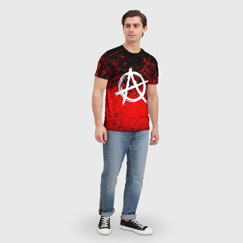Мужская футболка 3D Анархия anarchy, цвет 3D печать - фото 5