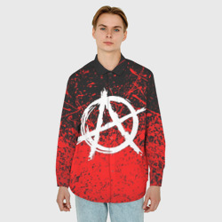 Мужская рубашка oversize 3D Анархия anarchy - фото 2