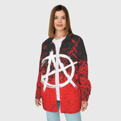 Женская рубашка oversize 3D Анархия anarchy - фото 2