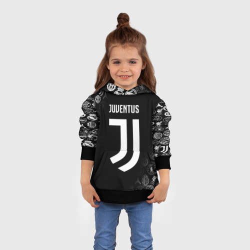 Детская толстовка 3D Juventus logo pattern, цвет черный - фото 4