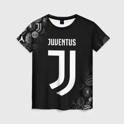 Женская футболка 3D Juventus logo pattern, цвет 3D печать