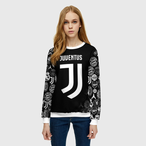 Женский свитшот 3D Juventus logo pattern, цвет 3D печать - фото 3