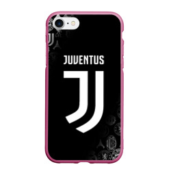 Чехол для iPhone 7/8 матовый Juventus logo pattern