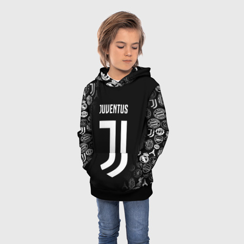 Детская толстовка 3D Juventus logo pattern, цвет черный - фото 3