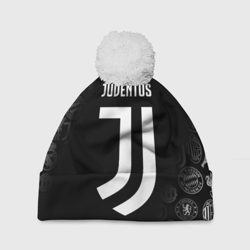 Шапка 3D c помпоном Juventus logo pattern, цвет 3D печать