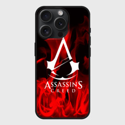 Чехол силиконовый для Apple iPhone 15 Pro матовый Assassin`s Creed