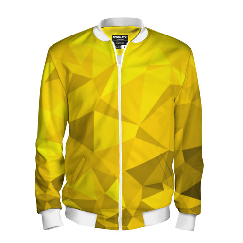 Мужской бомбер 3D YELLOW ABSTRACT