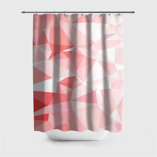 Штора 3D для ванной pink abstraction