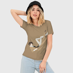 Женская футболка 3D Slim Осаму на спине - фото 2