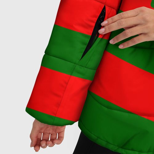 Женская зимняя куртка Oversize Пограничные Войска, цвет светло-серый - фото 6