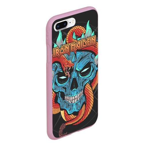 Чехол для iPhone 7Plus/8 Plus матовый Iron Maiden, цвет розовый - фото 3