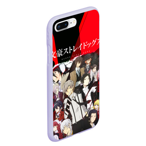 Чехол для iPhone 7Plus/8 Plus матовый Bungou Stray Dogs text, цвет светло-сиреневый - фото 3