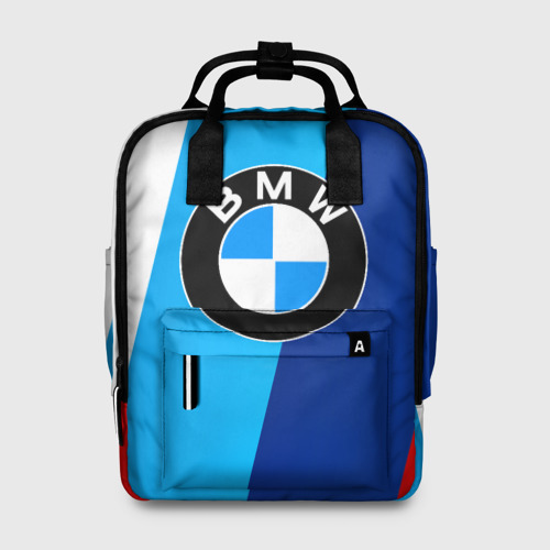Женский рюкзак 3D с принтом BMW, вид спереди #2