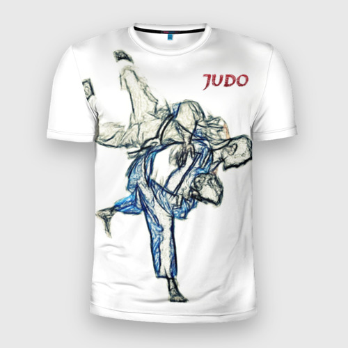Мужская футболка 3D Slim Борьба Дзюдо
