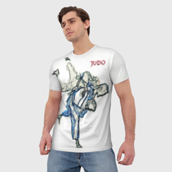 Мужская футболка 3D Борьба Дзюдо - фото 2