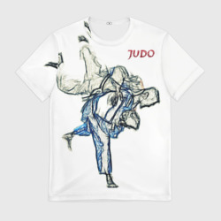Мужская футболка 3D Борьба Дзюдо
