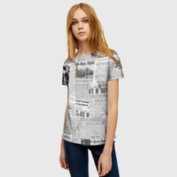 Женская футболка 3D Газета Newspaper - фото 2