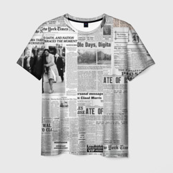 Газета Newspaper – Мужская футболка 3D с принтом купить со скидкой в -26%