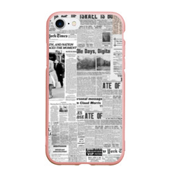 Чехол для iPhone 7/8 матовый Газета Newspaper