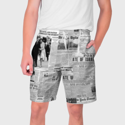Мужские шорты 3D Газета Newspaper