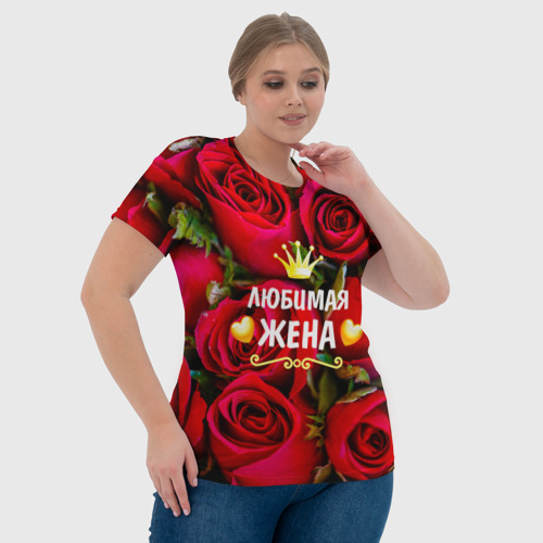 Женская футболка 3D Любимая Жена, цвет 3D печать - фото 6