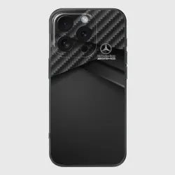 Чехол для iPhone 16 Pro силиконовый с защитой камеры Mercedes-AMG