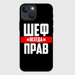 Чехол для iPhone 13 mini Шеф всегда прав