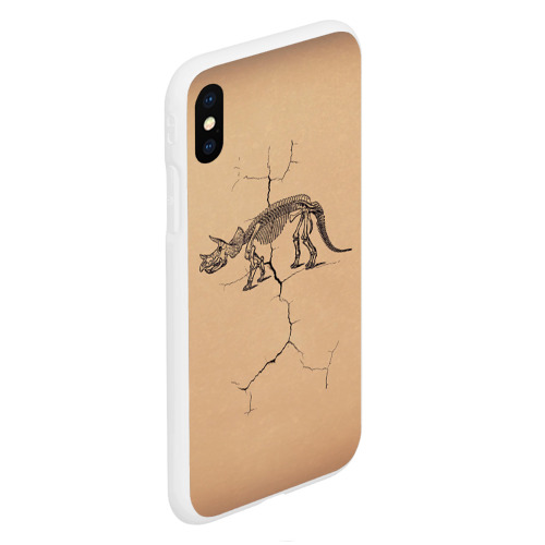 Чехол для iPhone XS Max матовый Triceratops skeleton - фото 3