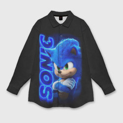 Мужская рубашка oversize 3D Sonic